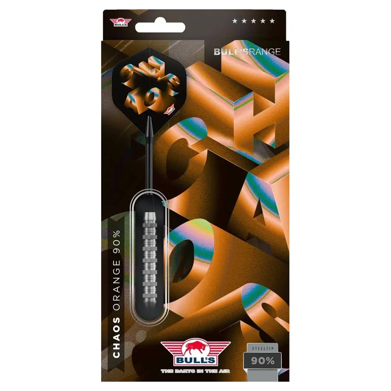 Bulls NL Chaos Orange 90% Tungsten Steel Tip Darts 21g - Image 5