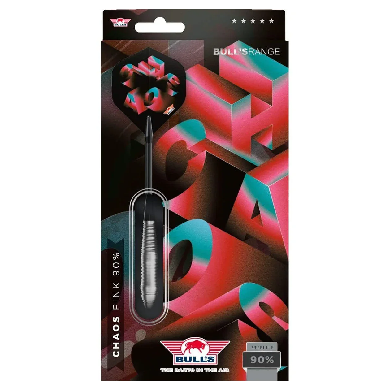 Bulls NL Chaos Pink 90% Tungsten Steel Tip Darts 22g - Image 5