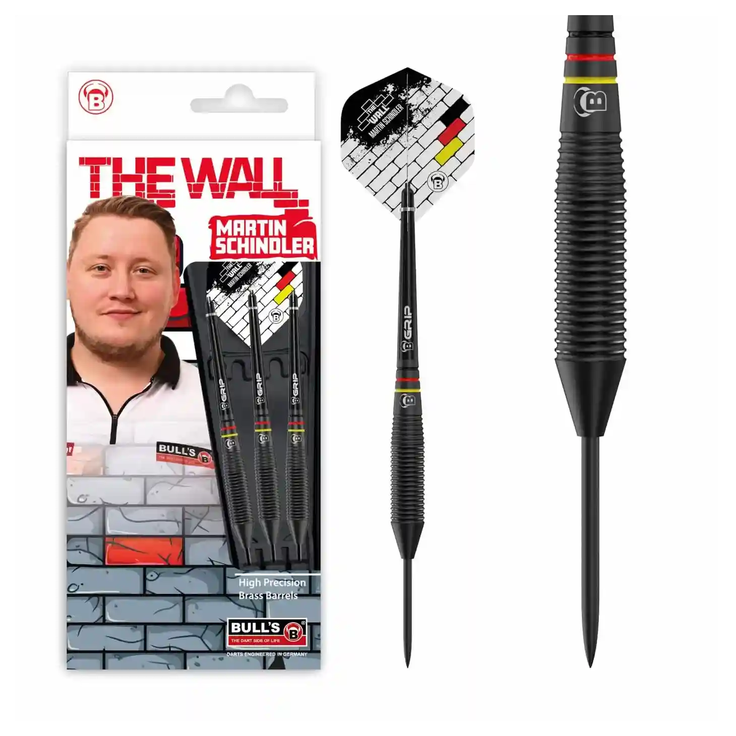 Bulls Martin Schindler Steel Darts - Black Brass - 23g - Image 4