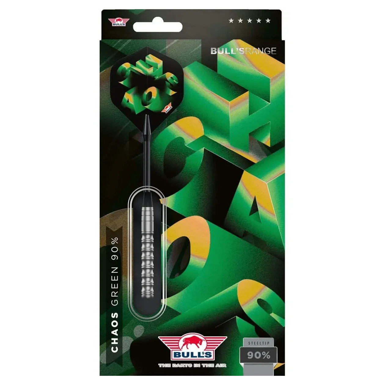Bulls NL Chaos Green 90% Tungsten Steel Tip Darts 20g - Image 5