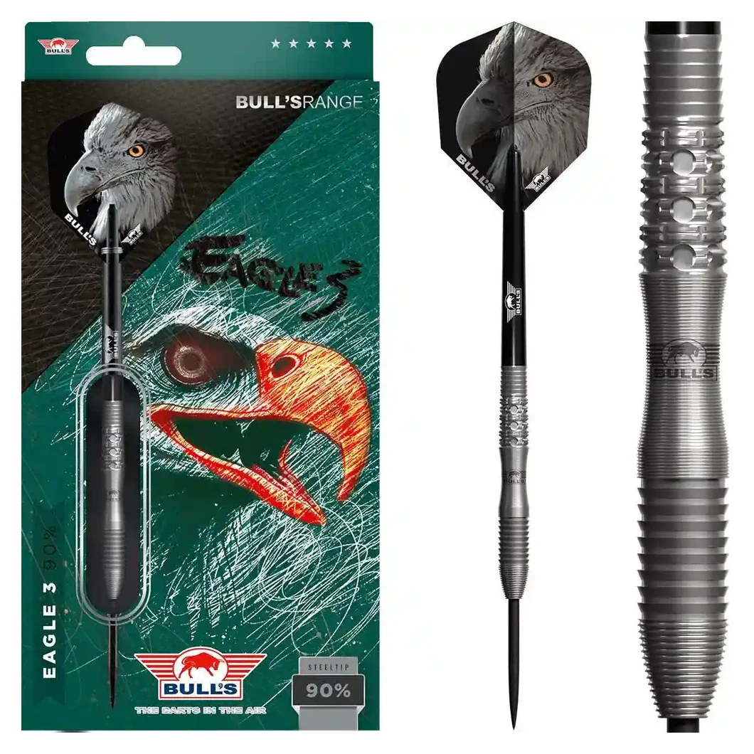 Bulls NL Eagle 3 90% Tungsten Steel Tip Darts -  22g - Image 7