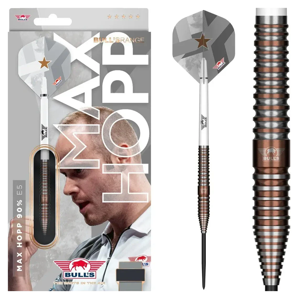 Bulls NL Max Hopp E5 90% Tungsten Steel Tip Darts - 22g - Image 7