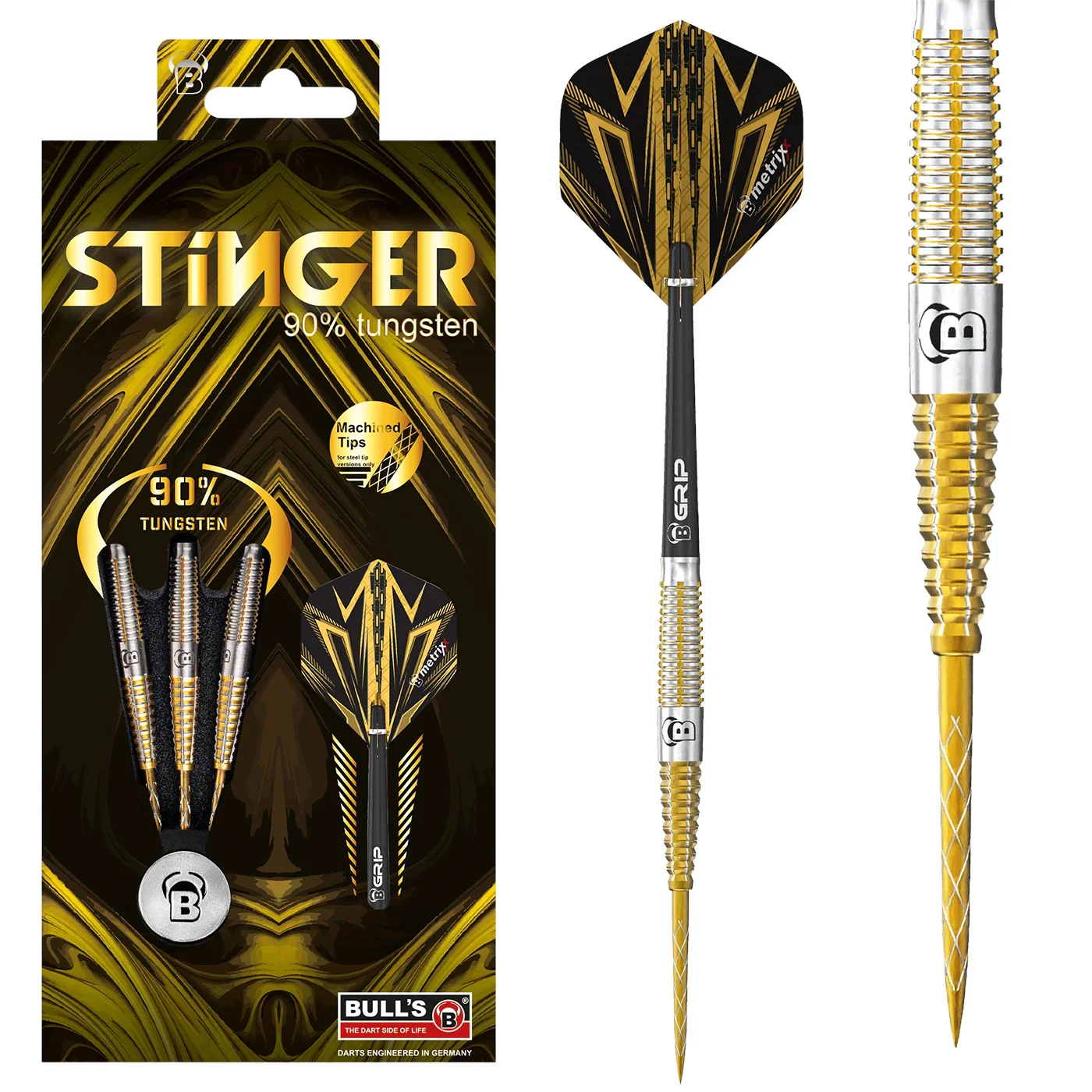 Bulls Stinger Gold Titanium 25g Steel Tip Darts - Image 2