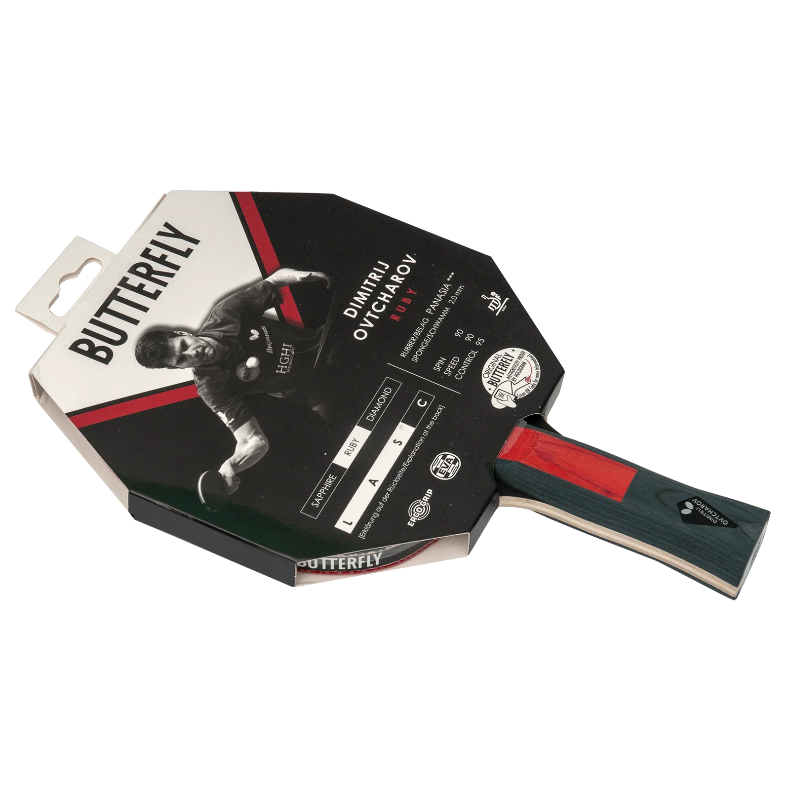 Butterfly Dimitrij Ovtcharov Ruby Table Tennis Bat