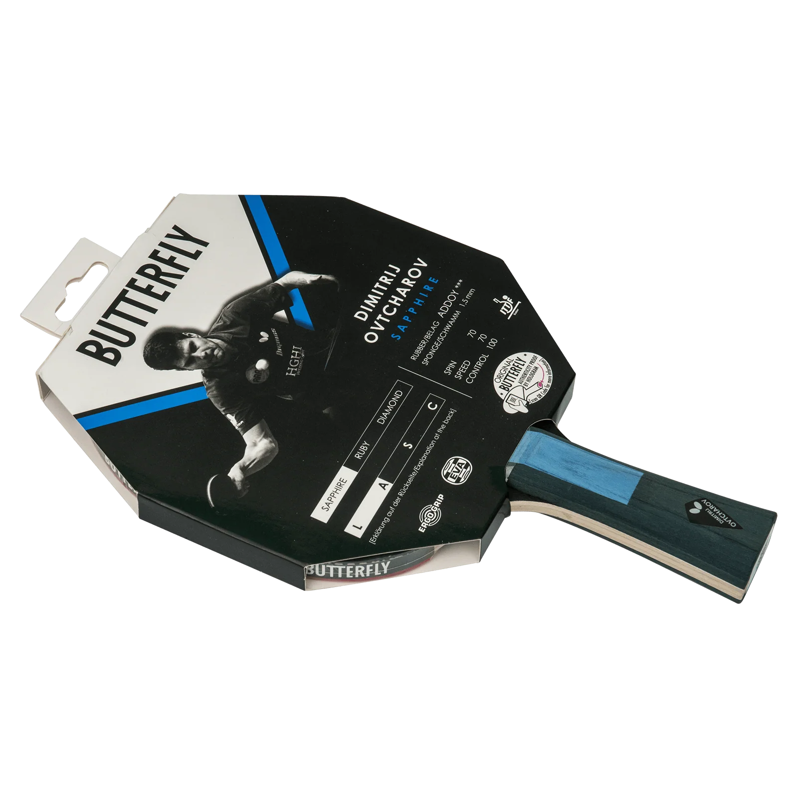 Butterfly Dimitrij Ovtcharov Sapphire Table Tennis Bat