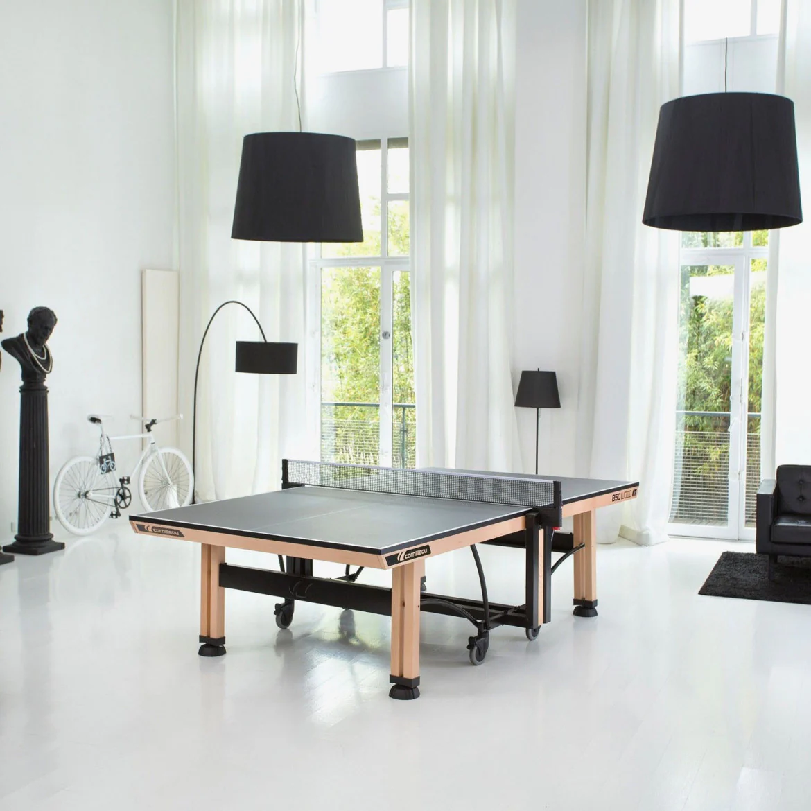 Cornilleau 850-W Competition Wood Grey Indoor Table Tennis Table - Image 6