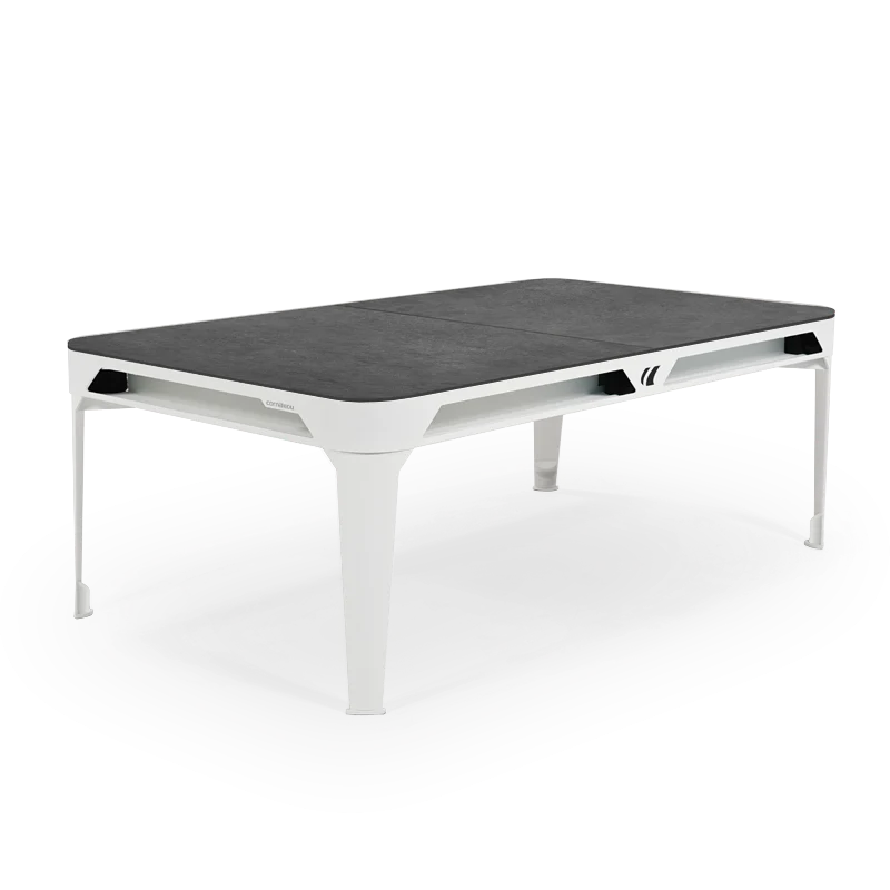 Cornilleau HYPHEN Outdoor Pool Table - White Frame / Light Grey Cloth - Image 10