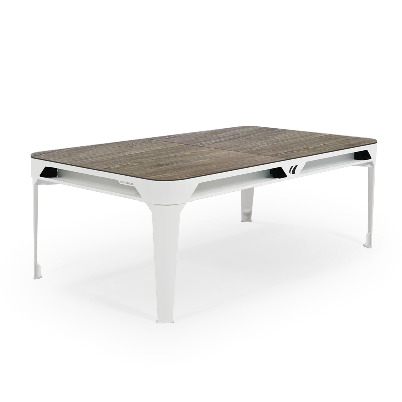 Cornilleau HYPHEN Outdoor Pool Table - White Frame / Light Grey Cloth - Image 9