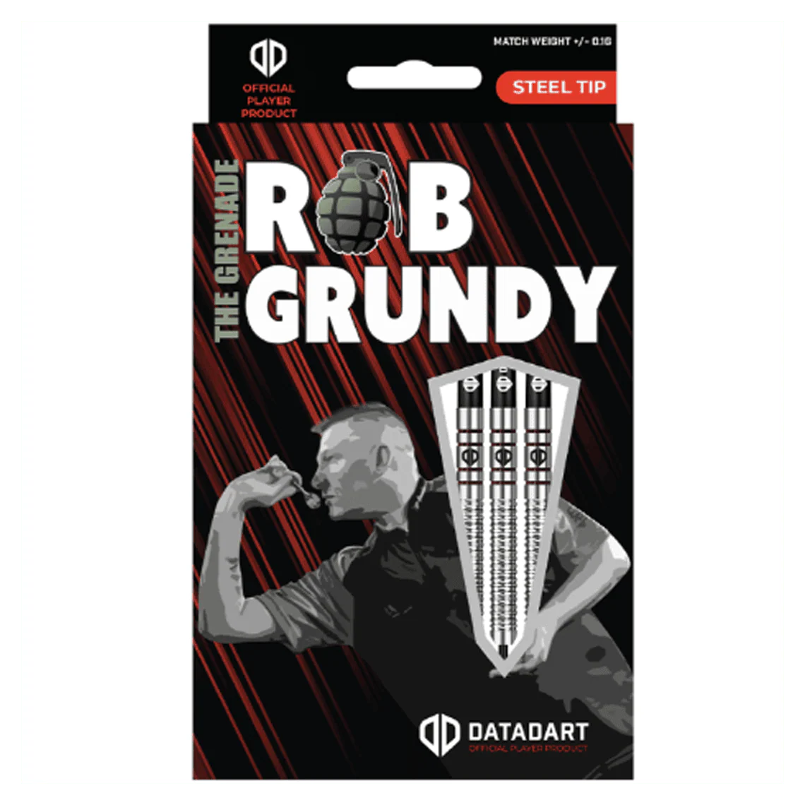 Datadart Rob Grundy GRENADE 90% Tungsten Darts 23g - Image 3