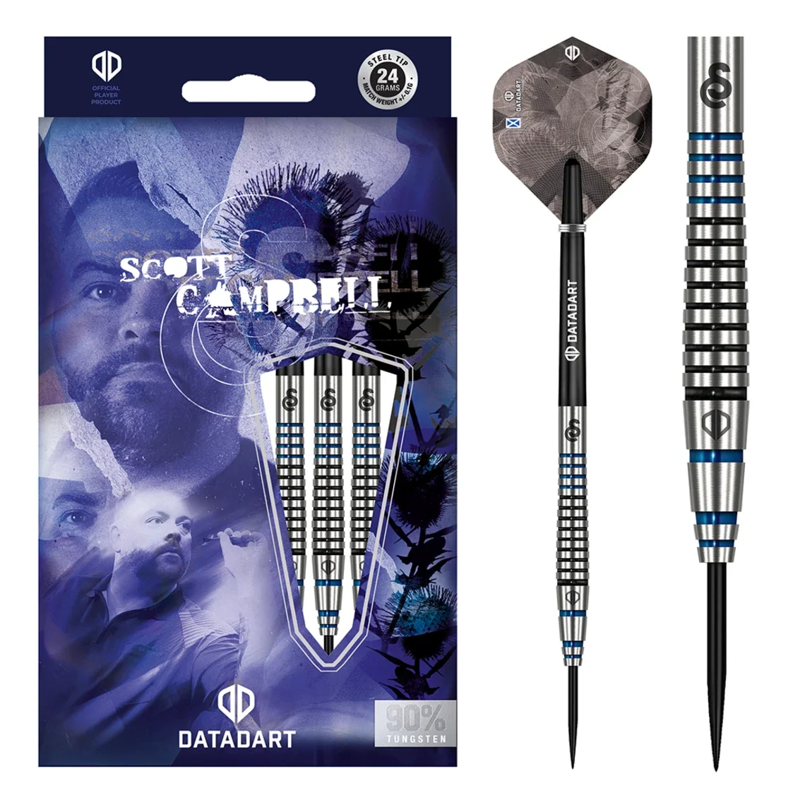 Datadart Scott Campbell 90% Tungsten Darts 22g - Image 4