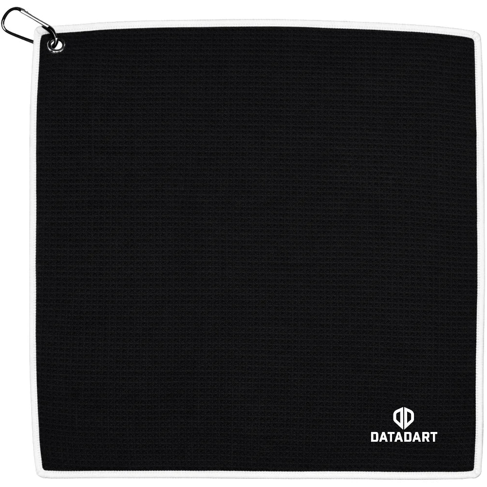 Datadart Waffle Texture Hand Towel - Black