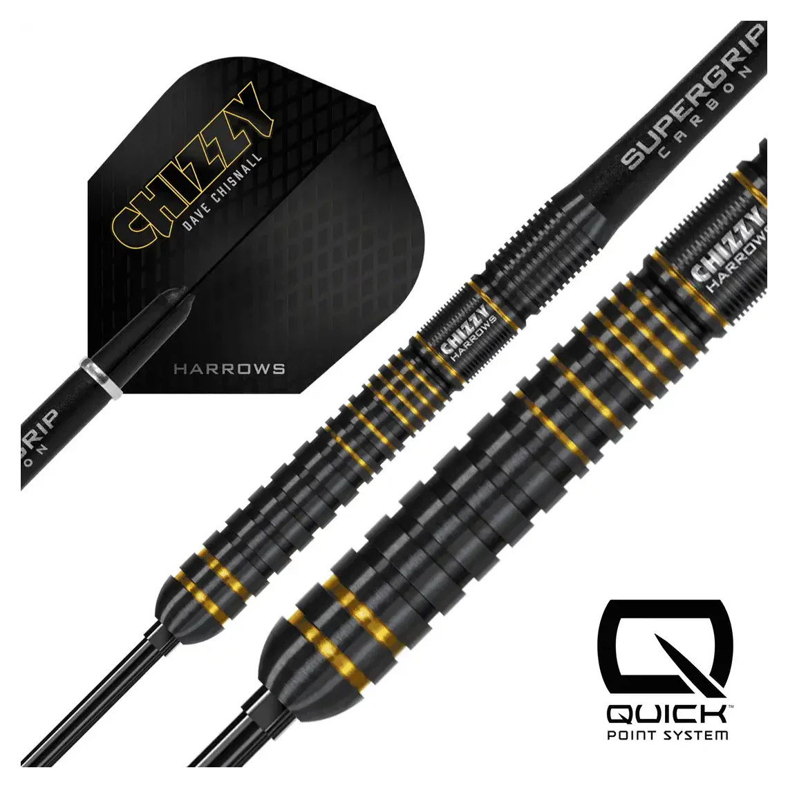 Harrows Chizzy Series 3 | Quick Point | 90% Tungsten Steel Tip Darts | 22g - Image 2