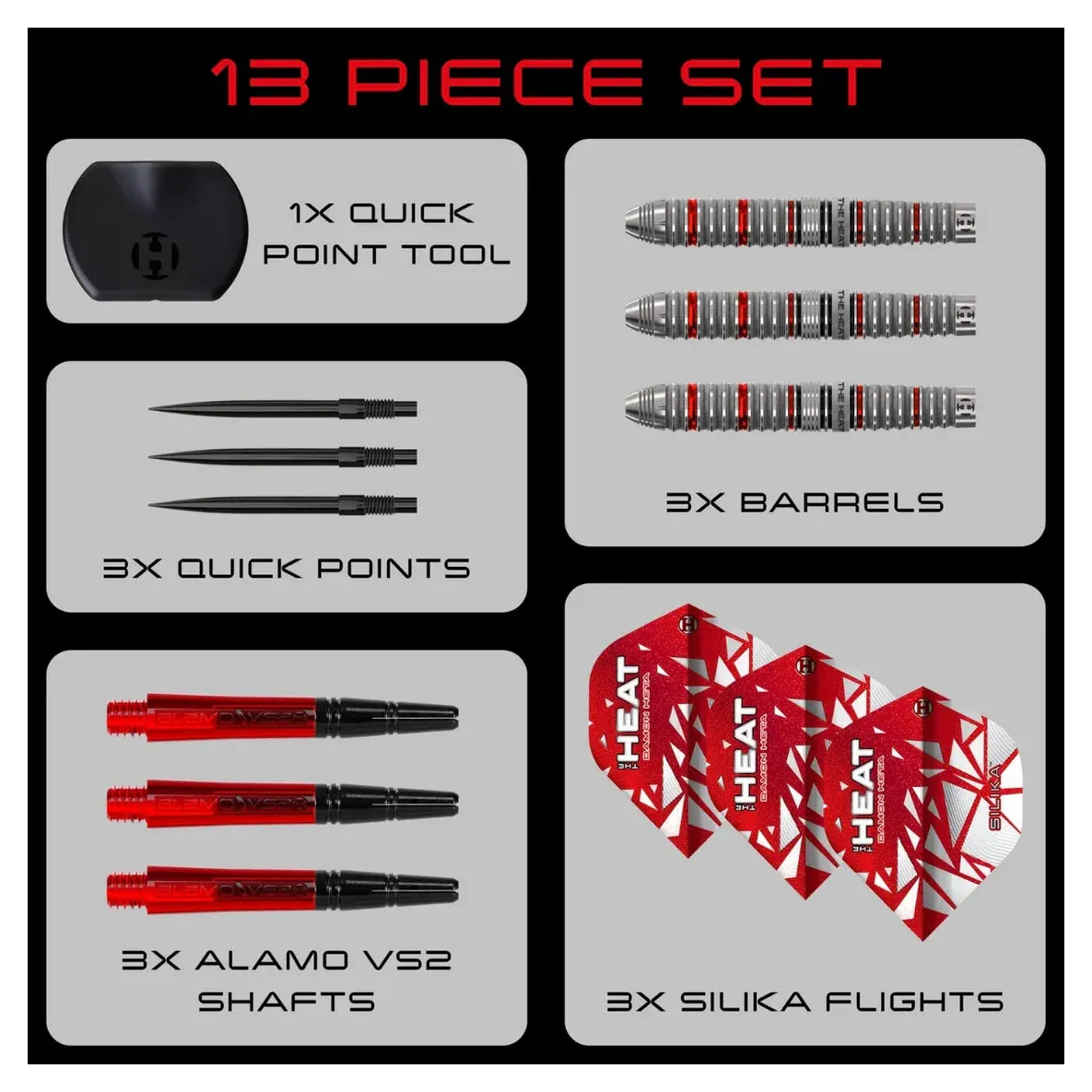 Harrows Damon Heta Series 4 Quick Point 90% Tungsten Steel Tip Darts 21g - Image 7