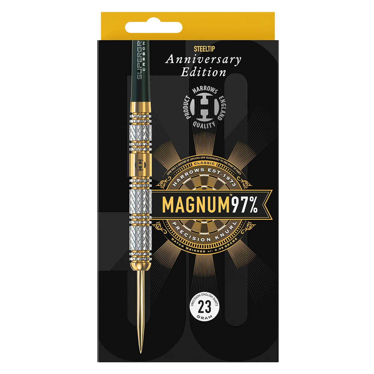 Harrows Magnum 25g 97% Tungsten Steeltip 50th Anniversary Darts - Image 2