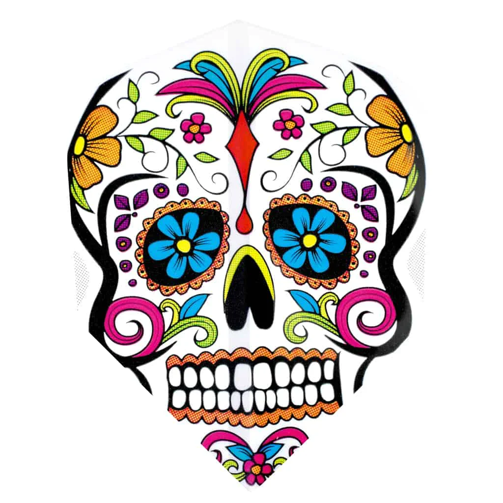 Harrows Quadro Día de Muertos Skull Dart Flights