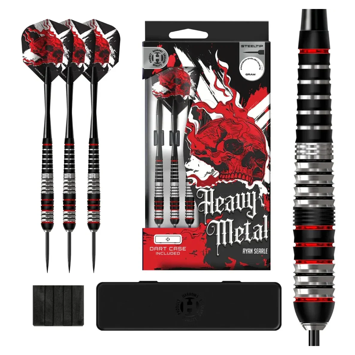 Harrows Ryan Searle Heavy Metal Stainless Steel Tip Darts 22g - Image 3