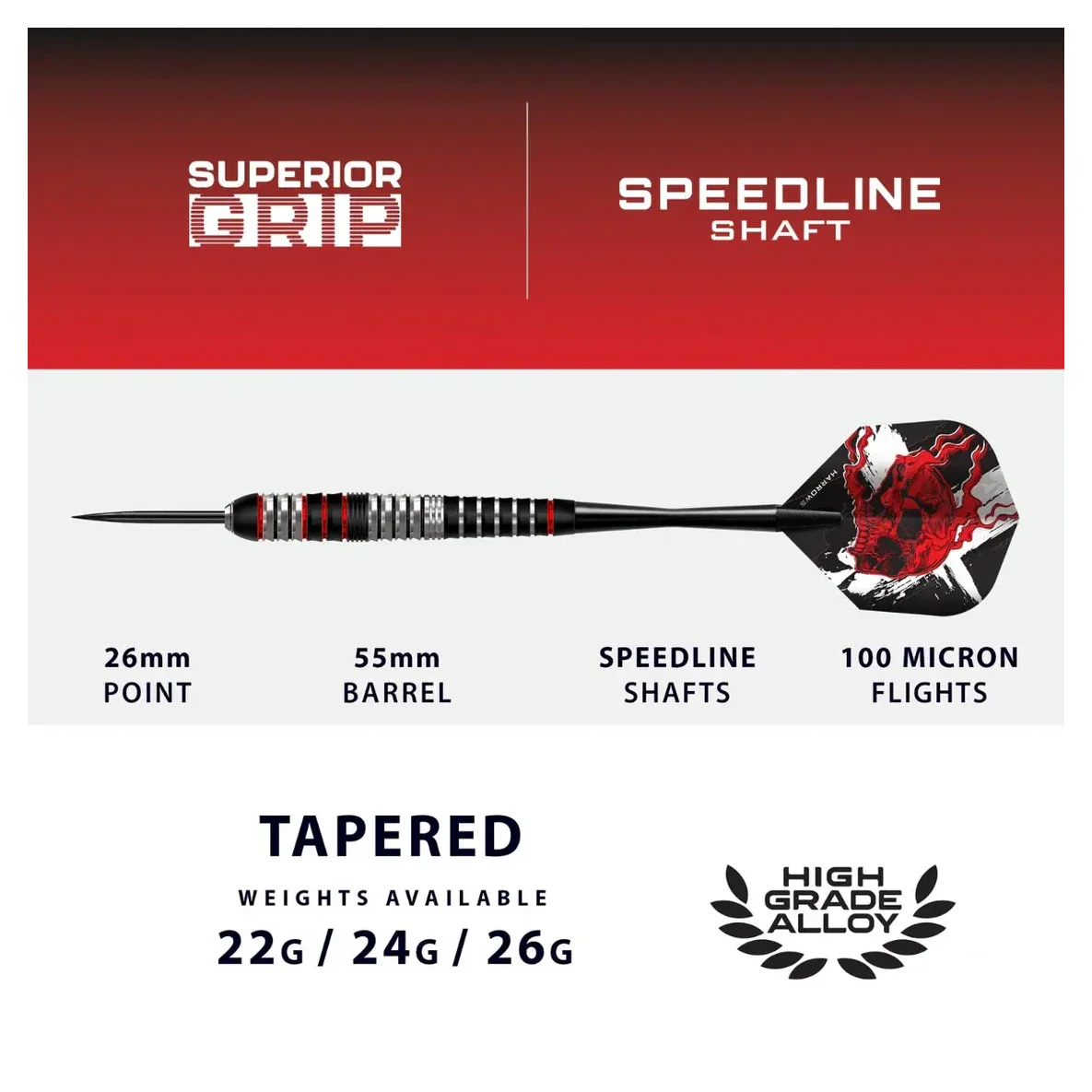 Harrows Ryan Searle Heavy Metal Stainless Steel Tip Darts 22g - Image 4