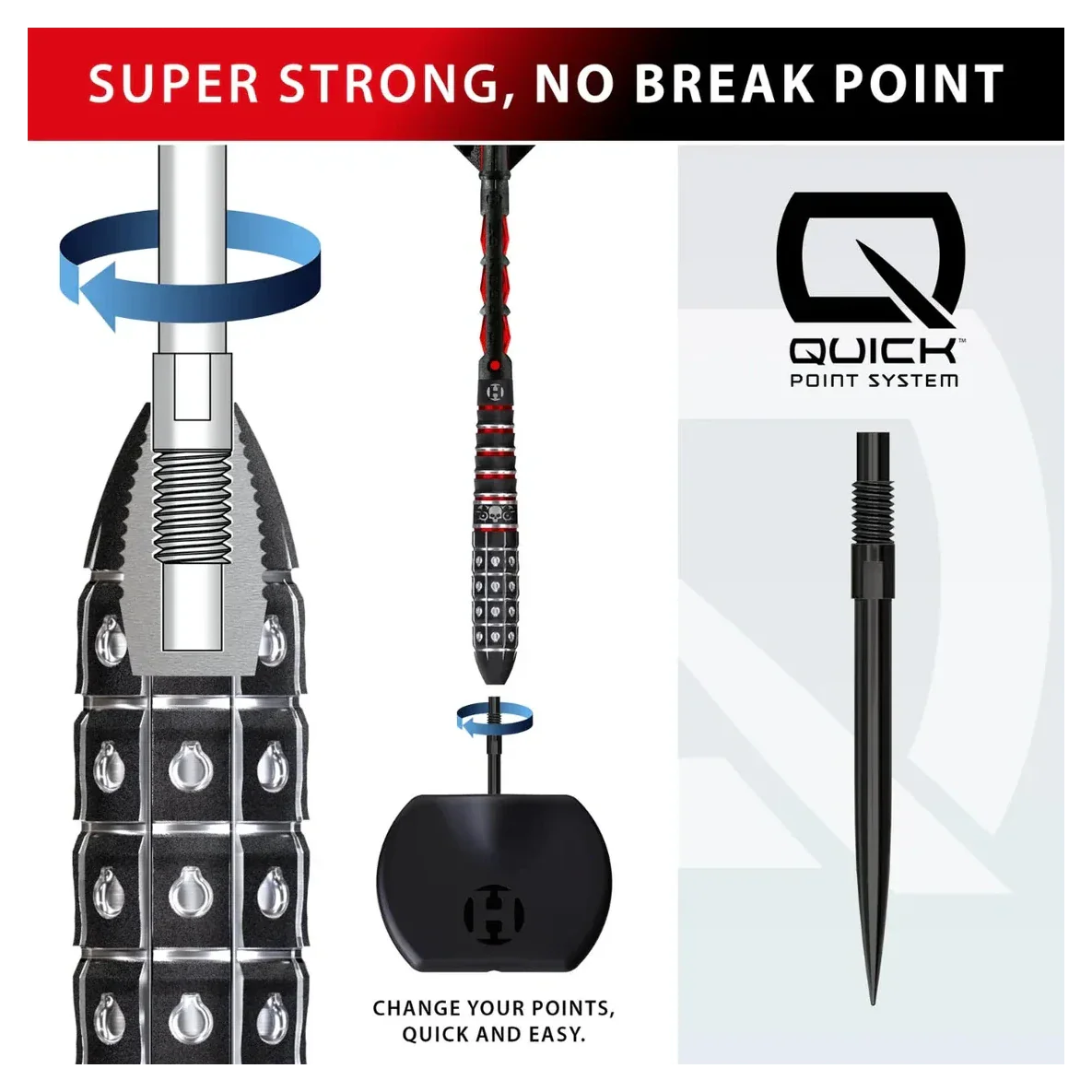 Harrows Ryan Searle Series 3 Quick Point 90% Tungsten Steel Tip Darts 23g - Image 4