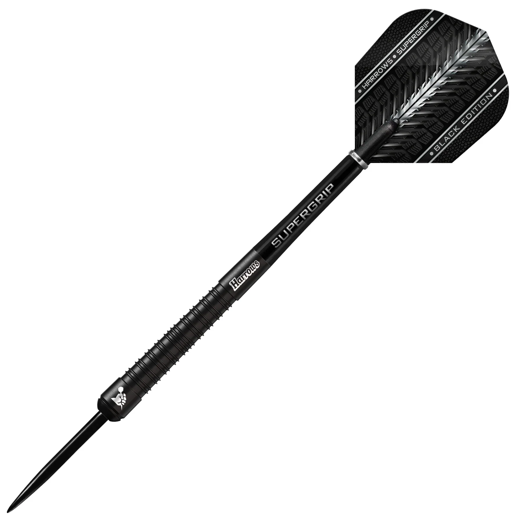 Harrows SUPERGRIP Black Edition 90% Tungsten Steel Tip Darts 21g - Image 2