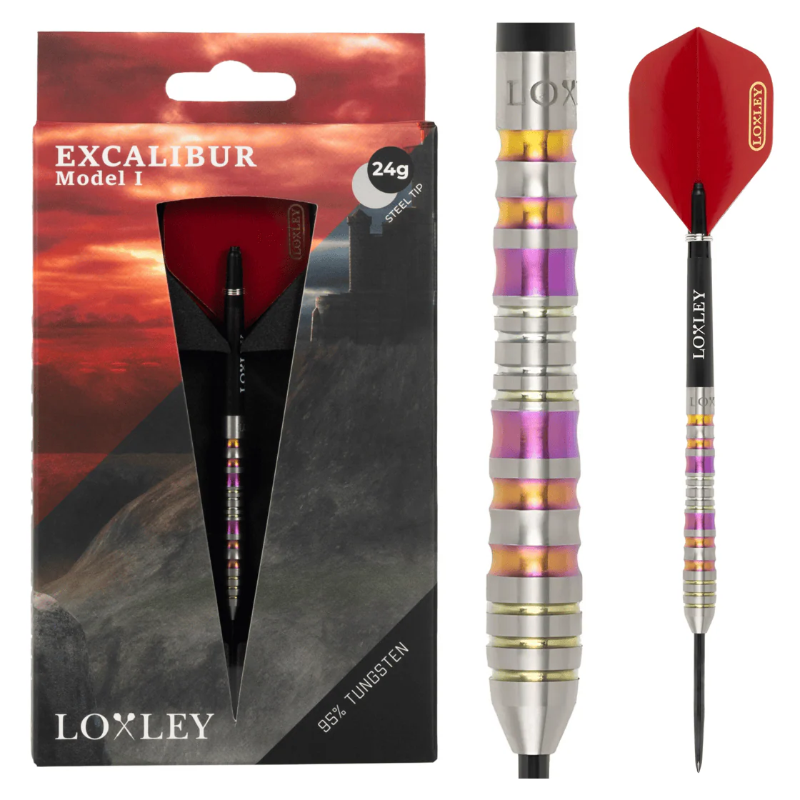 Loxley Excalibur Model 1 95% Tungsten Steel Tip Darts 22g - Image 5