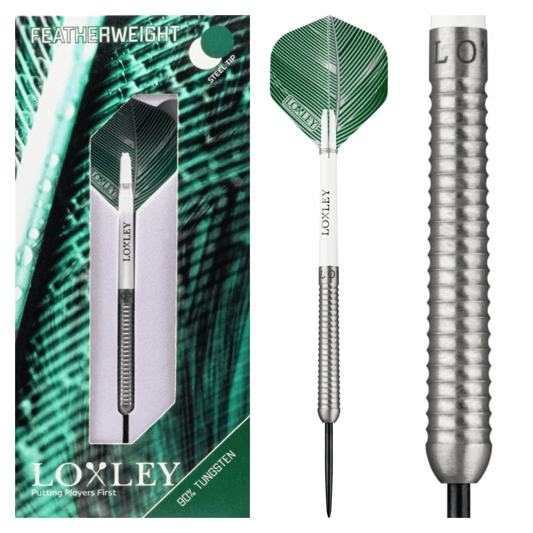 Loxley Featherweight Steel Tip Darts - Green - 19g - Image 6