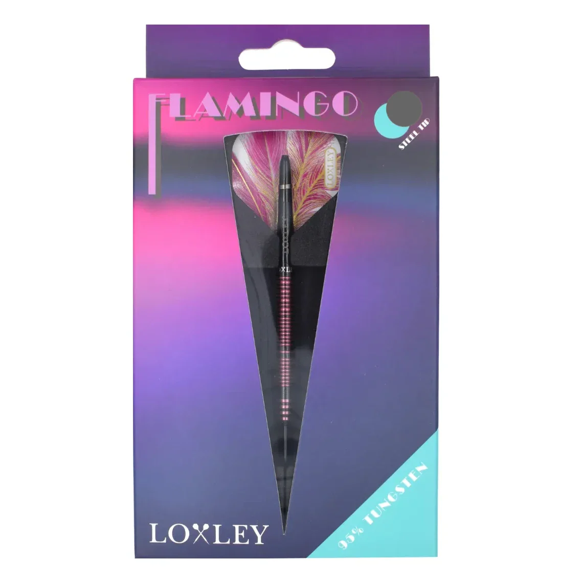 Loxley Flamingo 95% Tungsten Steel Tip Darts 22g - Image 3