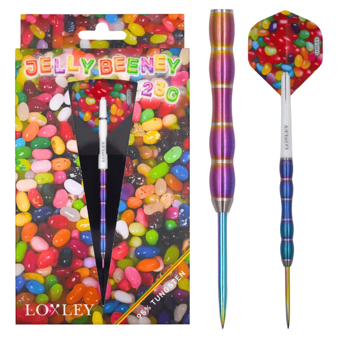Loxley Jelly Beeney 95% Tungsten Steel Tip Darts 23g - Image 4