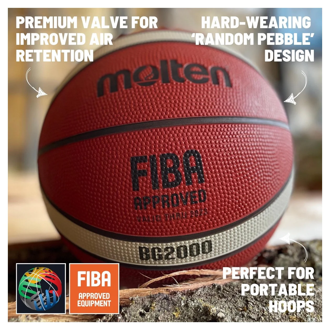 Molten BG2000 Basketball (Indoor & Outdoor) - Size 6 - Image 5