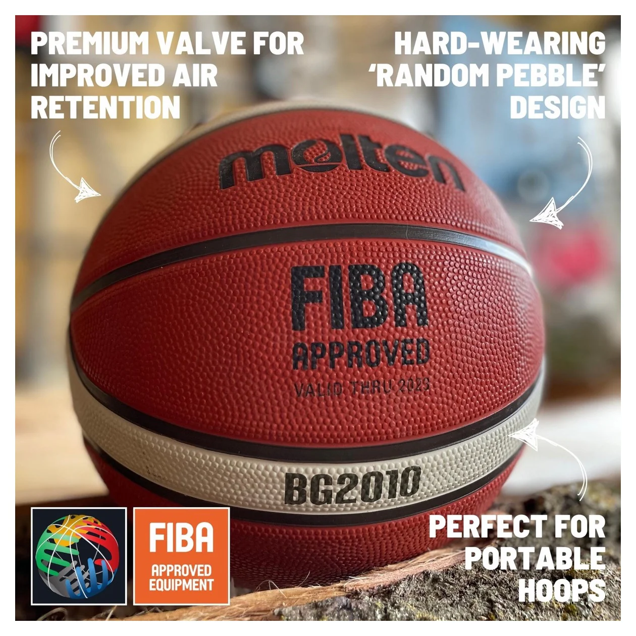 Molten BG2010 Basketball - 12 Panel Rubber Deep Channel (Indoor & Outdoor) - Size 5 - Image 4