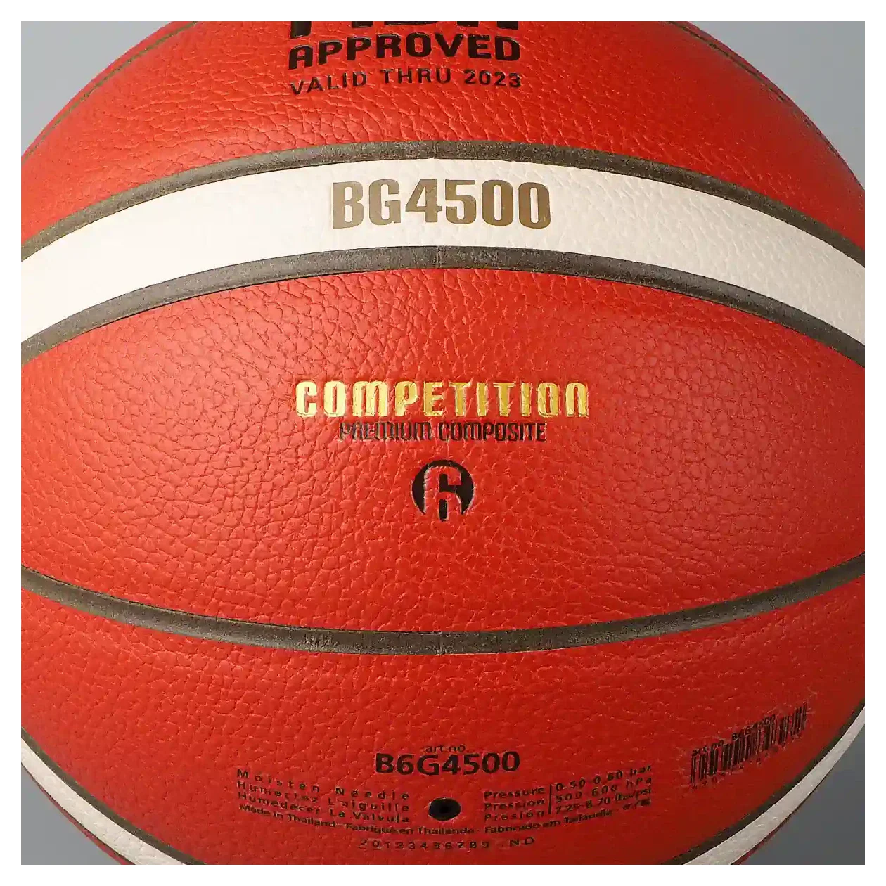 Molten BG4500 Basketball - 12 Panel - Premium Composite Leather (Indoor) - Size 6 - Image 4