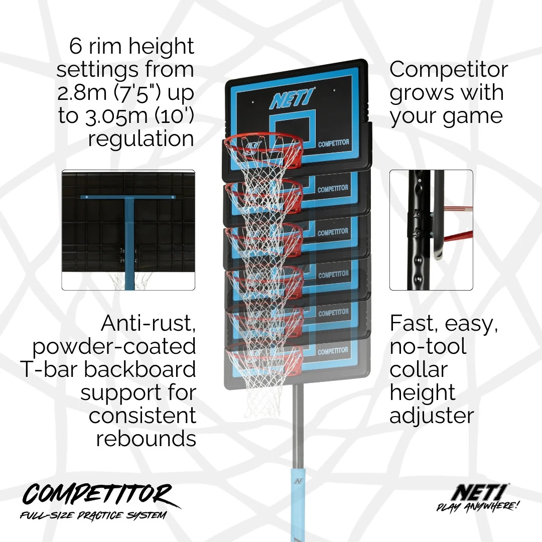 NET1 Competitor Basketball Hoop - Image 18