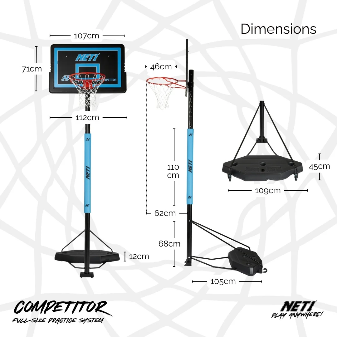NET1 Competitor Basketball Hoop - Image 21