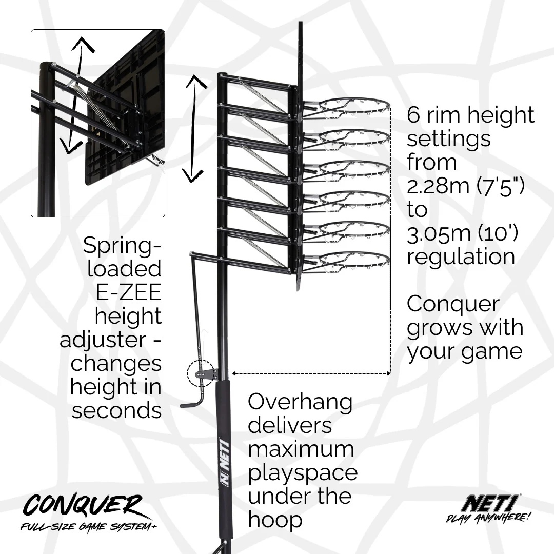 NET1 Conquer Basketball Hoop - Image 10