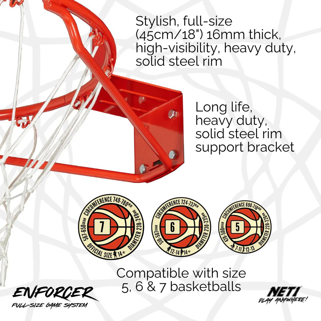 NET1 Enforcer Basketball Hoop - Image 11