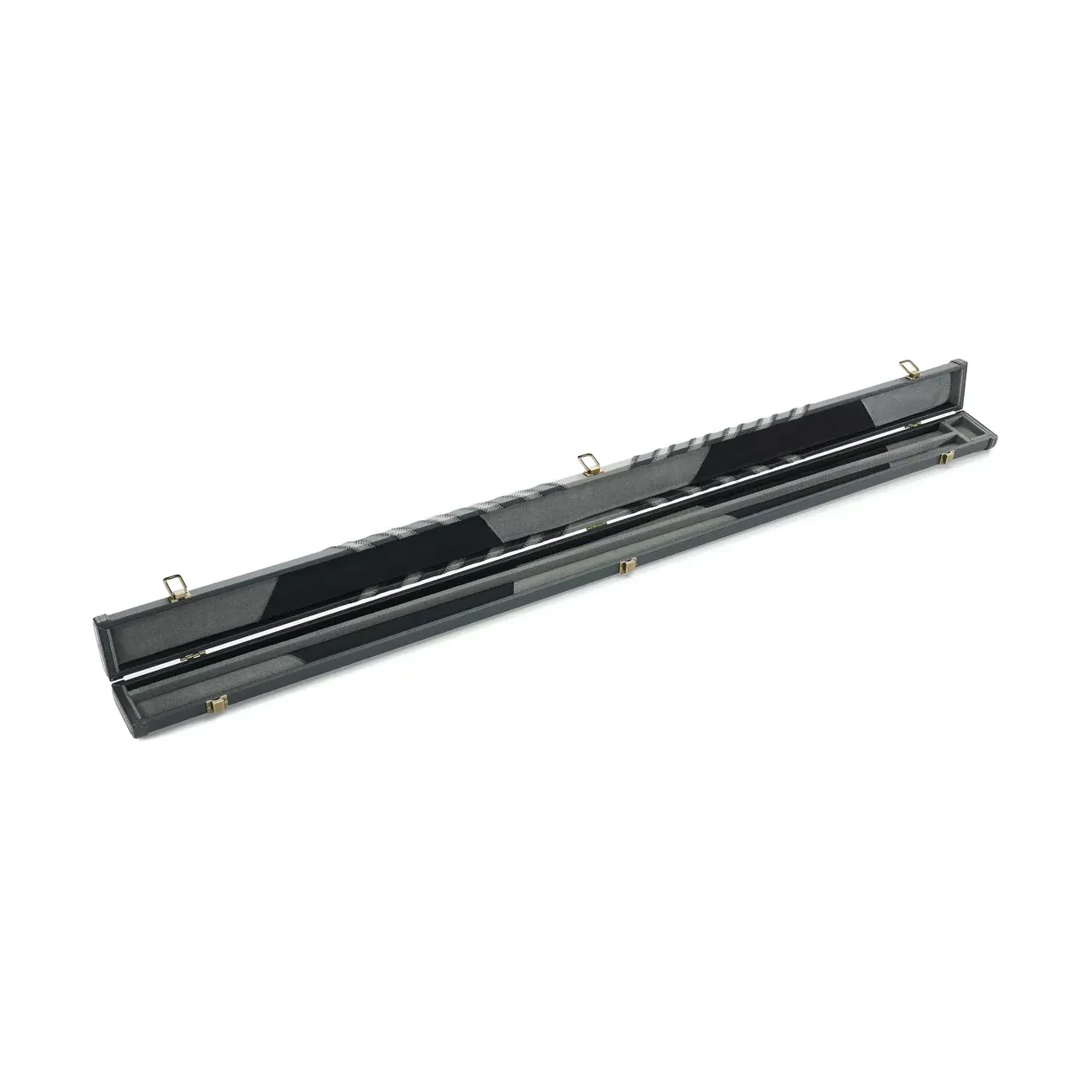 Peradon 3 Piece Black Grey Arrow Clubman Cue Case for ¾ Jointed Cues - Image 2
