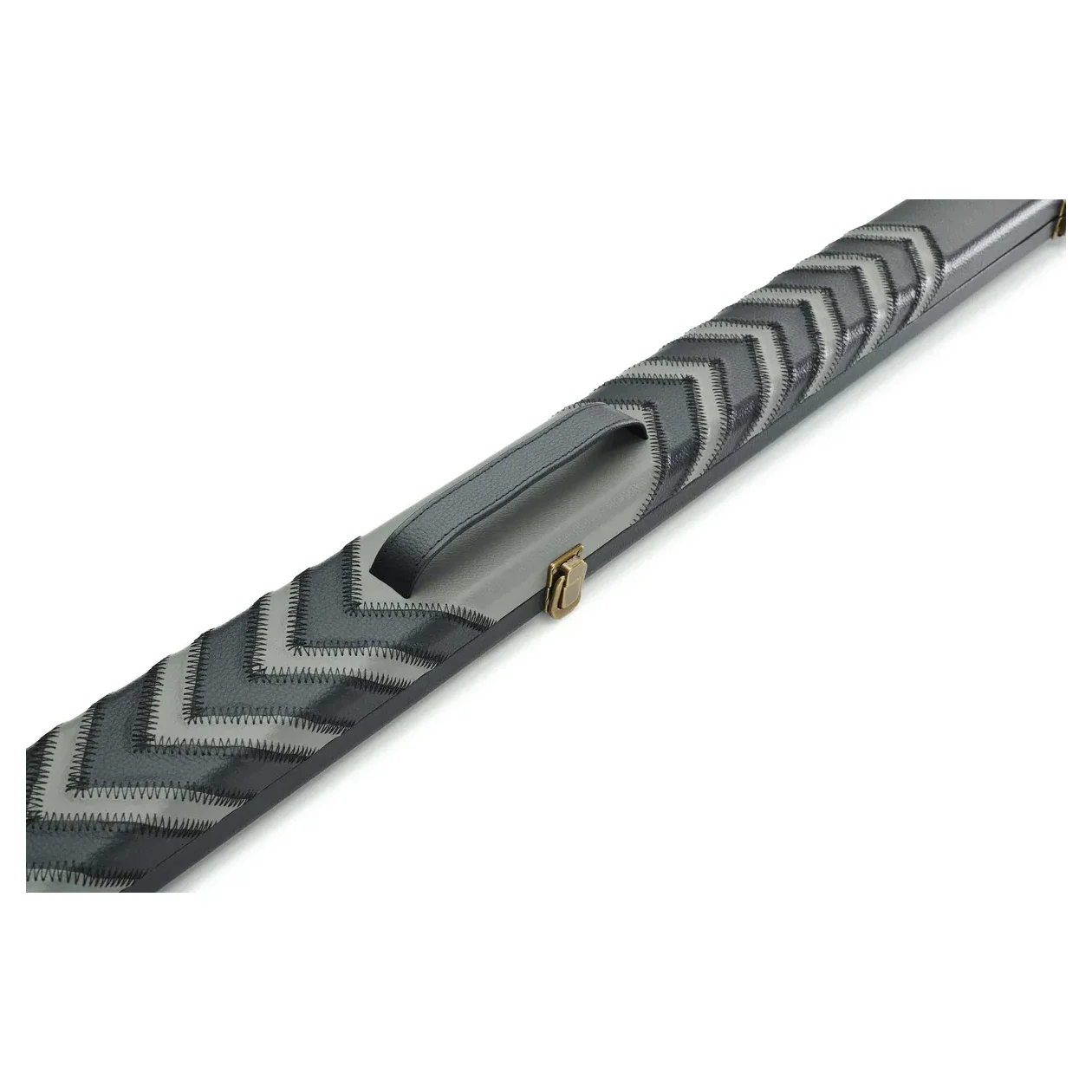 Peradon 3 Piece Black Grey Arrow Clubman Cue Case for ¾ Jointed Cues - Image 9