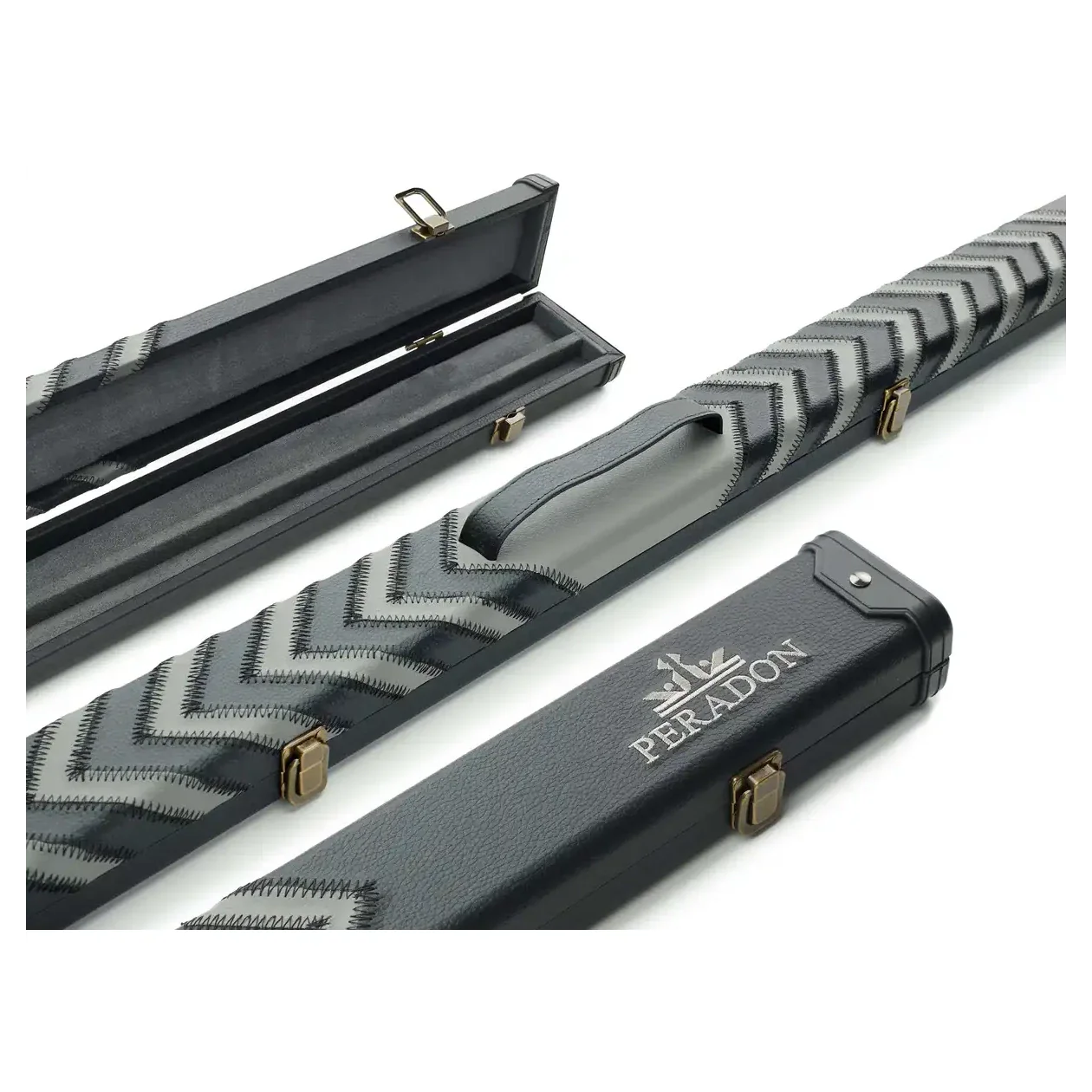 Peradon Clubman Black and Grey Arrow 1 Piece Snooker Cue Case - Image 15