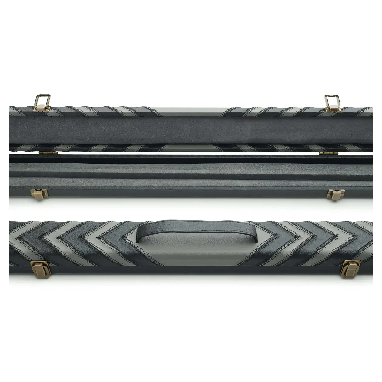 Peradon Clubman Black and Grey Arrow 1 Piece Snooker Cue Case - Image 4