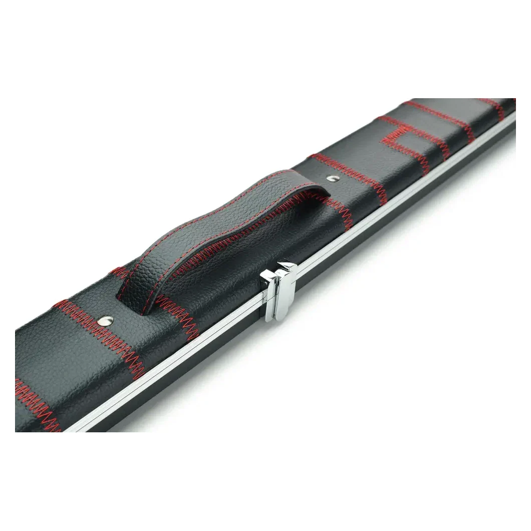 Peradon Halo Black Patch Red Stitch ¾ Snooker Cue Case - Image 13