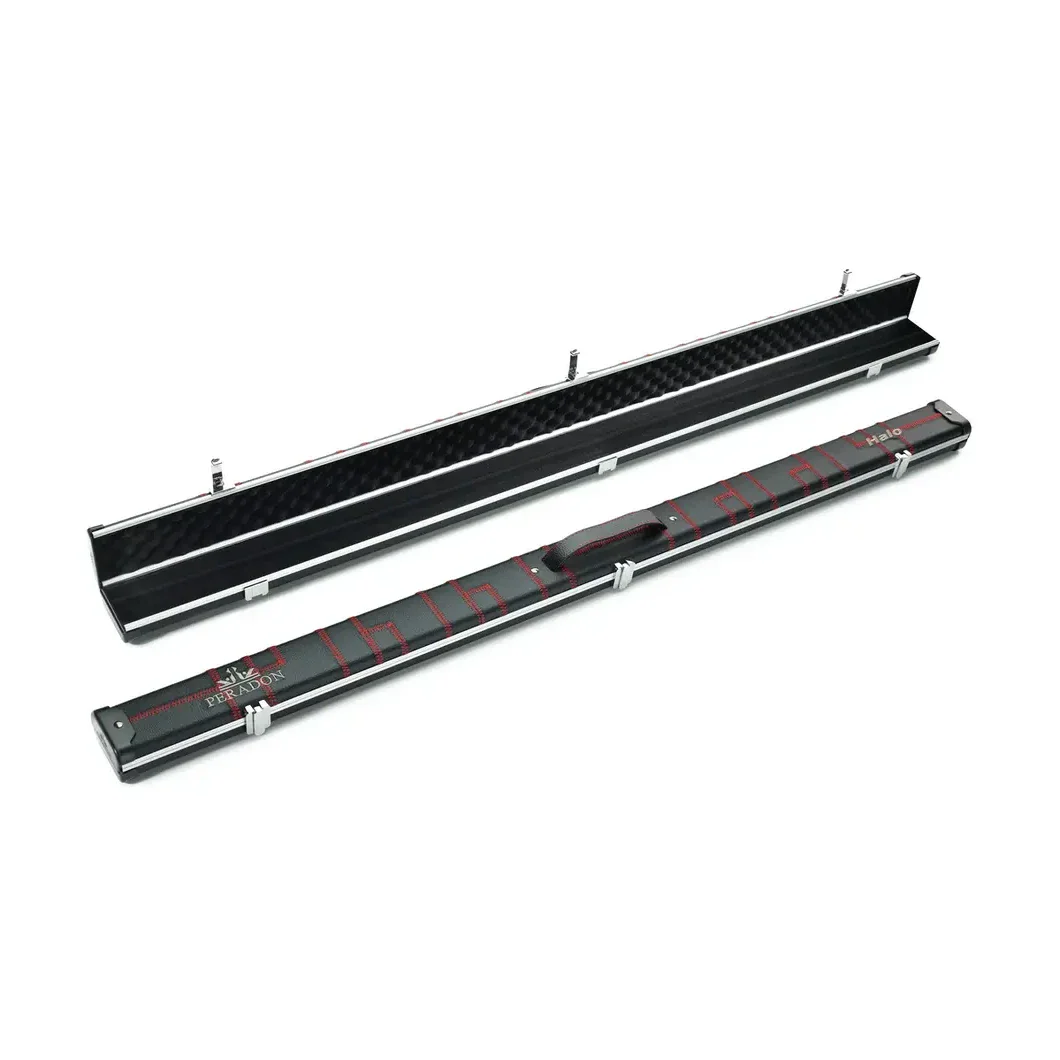 Peradon Halo Black Patch Red Stitch ¾ Snooker Cue Case - Image 6