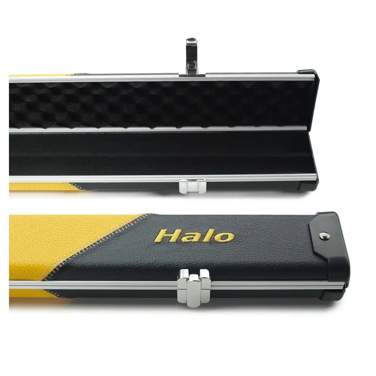 Peradon Halo Black & Yellow Stripe 1 Piece Wide Snooker Cue Case - Image 3