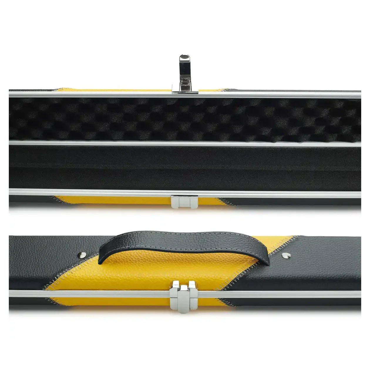 Peradon Halo Black & Yellow Stripe 1 Piece Wide Snooker Cue Case - Image 5