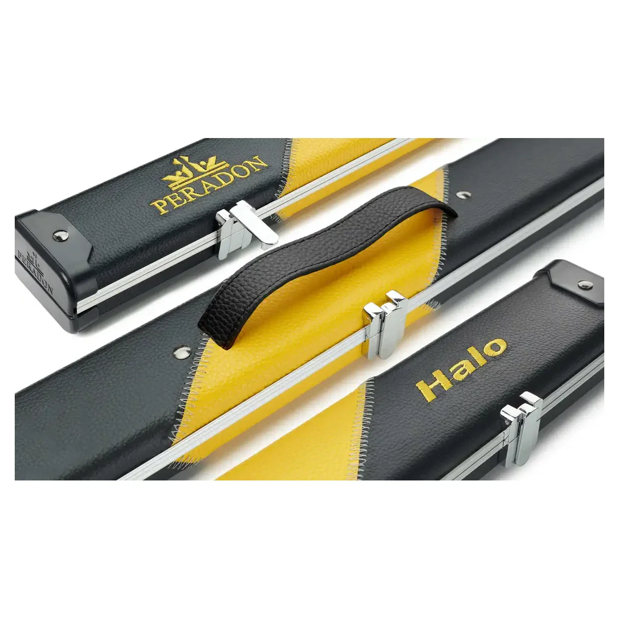 Peradon Halo Black & Yellow Stripe 1 Piece Wide Snooker Cue Case - Image 7