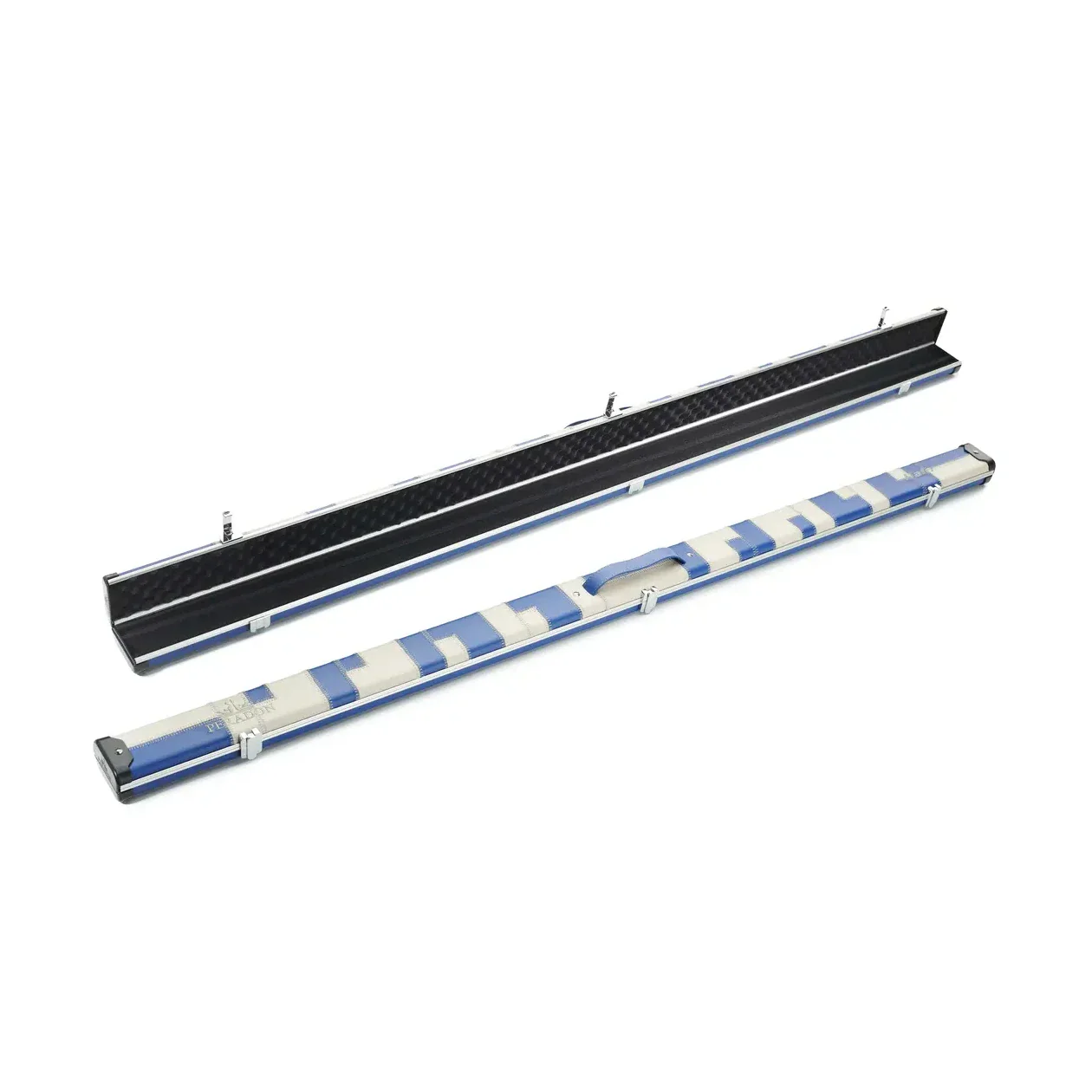 Peradon Halo Blue & Cream Patch 1 Piece Wide Snooker Cue Case - Image 5