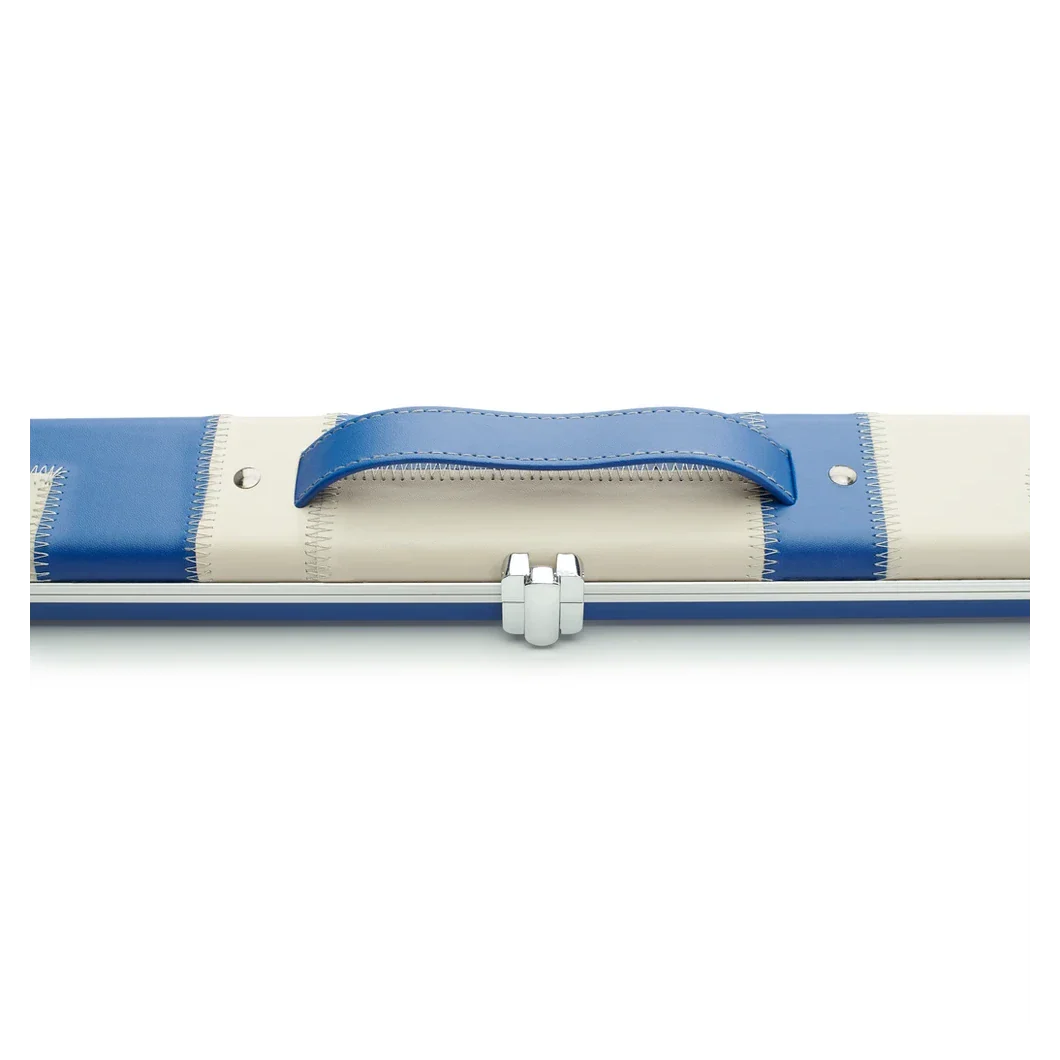 Peradon Halo Blue Cream Patchwork ¾ Snooker Cue Case - Image 7