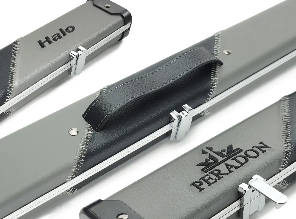 Peradon Halo Grey & Black Stripe ¾ Snooker Cue Case - Image 4