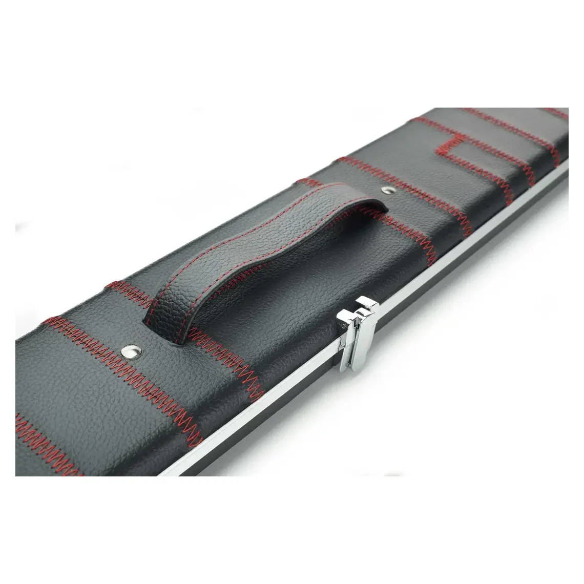 Peradon Halo Plus 1 Piece Black Patch Red Stitch Extra Wide Cue Case - Image 12