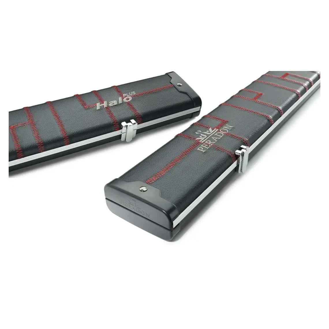 Peradon Halo Plus 1 Piece Black Patch Red Stitch Extra Wide Cue Case - Image 15