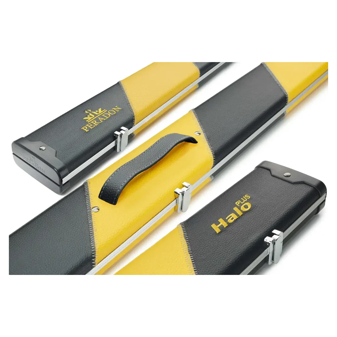 Peradon Halo Plus 1 Piece Black Yellow Stripe Extra Wide Cue Case - Image 4