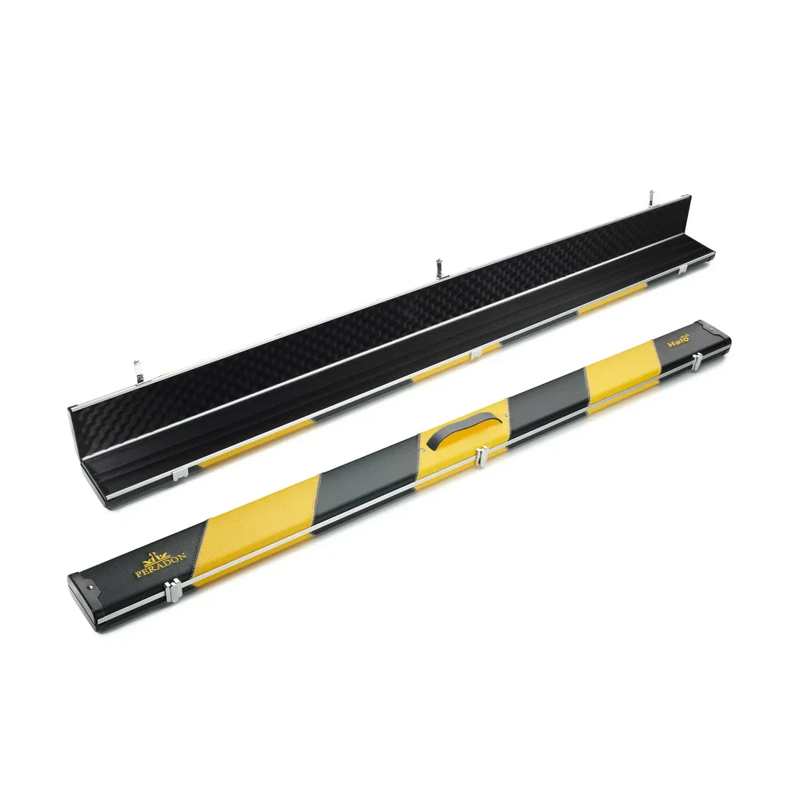 Peradon Halo Plus 1 Piece Black Yellow Stripe Extra Wide Cue Case - Image 6